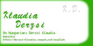 klaudia derzsi business card